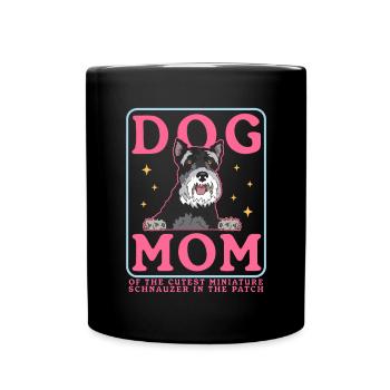 Schnauzer miniature Maman Schnauzer Chiens Cadeau - Mug uni - noir - Devant