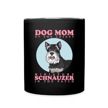 Schnauzer miniature Maman Schnauzer Chien Cadeau - Mug uni - noir - Devant