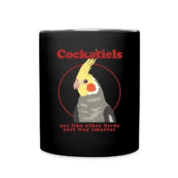 Cockatiels Bird Bird Owner Gift - Full Colour Mug - black - Front