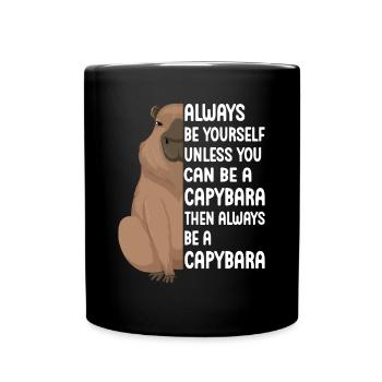 Capybara Amants Capibara Rongeur Amour animal - Mug uni - noir - Devant