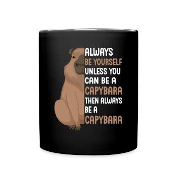 Capybara Amants Capibara Rongeur Amour animal - Mug uni - noir - Devant