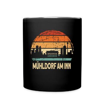 Mühldorf am Inn - Tasse einfarbig - Schwarz - Vorne