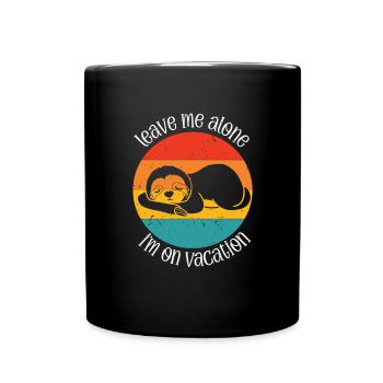 Drôle de paresseux paresseux paresseux pareant Chillin animal - Mug uni - noir - Devant