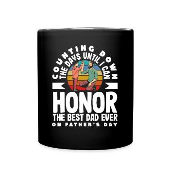 Counting Down the Days Father's Day - Tasse einfarbig - Schwarz - Vorne