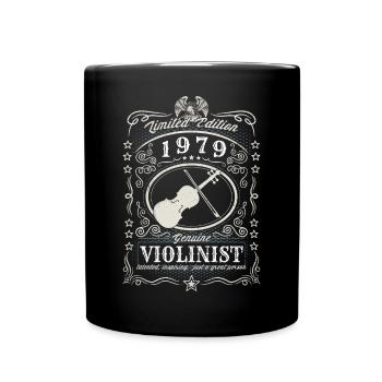 Vintage 1979 Violinist Birthday Gift Hobby - Full Colour Mug - black - Front