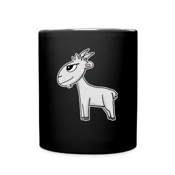 Ziege - Tasse einfarbig - Schwarz - Vorne
