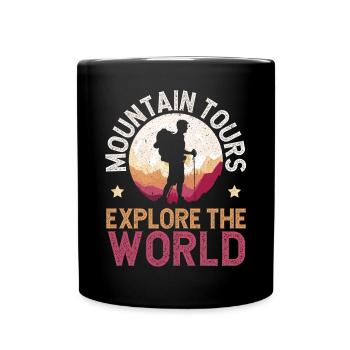 Randonnée Montagnes Escalade Randonneur Trek J’adore la randonnée - Mug uni - noir - Devant