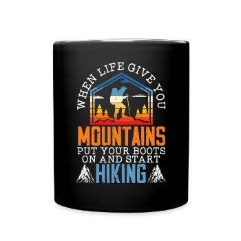 Randonnée Montagnes Escalade Randonneur Trek J’adore la randonnée - Mug uni - noir - Devant