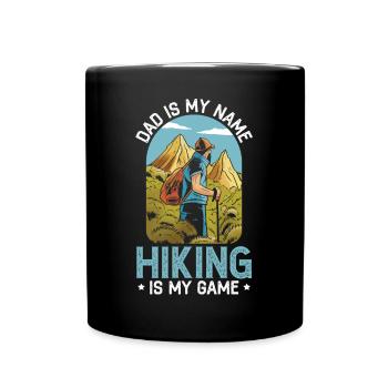 Hike Mountains Climbing Hiker Trek I Love Hiking - Full Colour Mug - black - Front