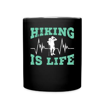 Randonnée Montagnes Escalade Randonneur Trek J’adore la randonnée - Mug uni - noir - Devant