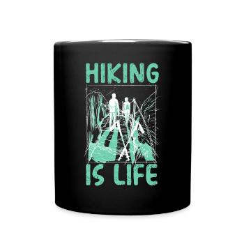Randonnée Montagnes Escalade Randonneur Trek J’adore la randonnée - Mug uni - noir - Devant