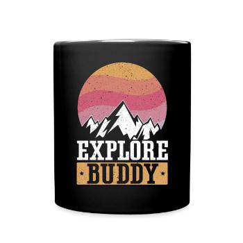 Randonnée Montagnes Escalade Randonneur Trek J’adore la randonnée - Mug uni - noir - Devant