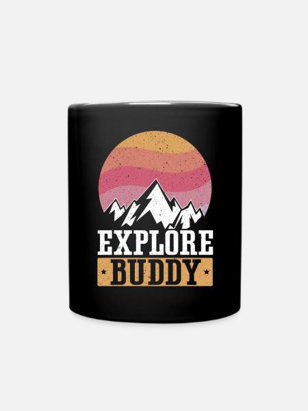 Randonnée Montagnes Escalade Randonneur Trek J’adore la randonnée - Mug uni - noir