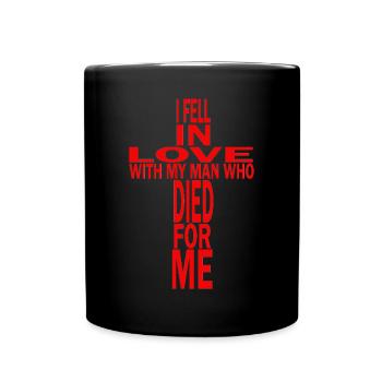 Je suis tombée amoureuse d’un homme qui est mort pour moi Christian - Mug uni - noir - Devant