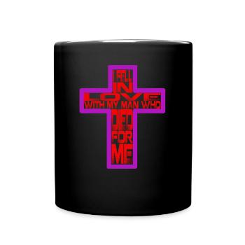 Ich verliebte mich in einen Mann, der für mich starb Christian - Tasse einfarbig - Schwarz - Vorne
