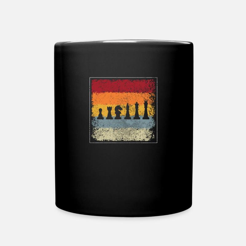 Schach Retro - Tasse einfarbig - Schwarz