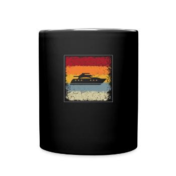 Navire rétro - Mug uni - noir - Devant