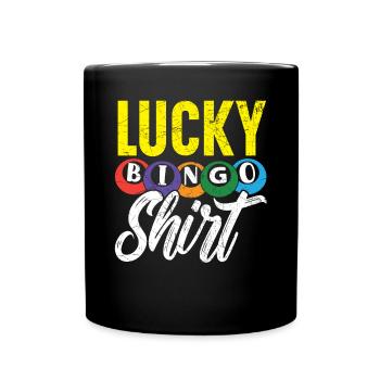 Bingo-Spieler Bingo-Anrufer Bing Lover Casino - Tasse einfarbig - Schwarz - Vorne