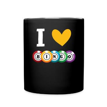 Bingo-Spieler Bingo-Anrufer Bing Lover Casino - Tasse einfarbig - Schwarz - Vorne
