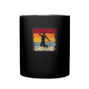 Sänger Retro - Tasse einfarbig - Schwarz - Vorne
