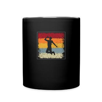 Sänger Retro - Tasse einfarbig - Schwarz - Vorne