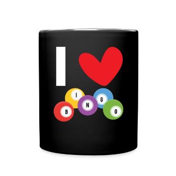 Bingo-Spieler Bingo-Anrufer Bing Lover Casino - Tasse einfarbig - Schwarz - Vorne