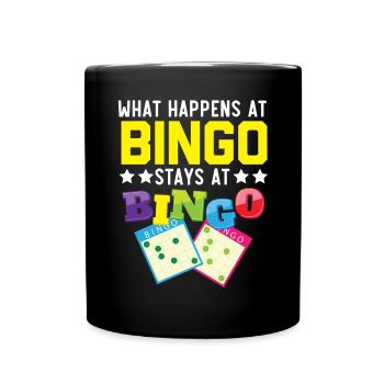 Bingo-Spieler Bingo-Anrufer Bing Lover Casino - Tasse einfarbig - Schwarz - Vorne