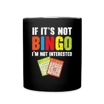 Bingo-Spieler Bingo-Anrufer Bing Lover Casino - Tasse einfarbig - Schwarz - Vorne