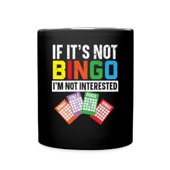 Bingo Spieler Bingo Anrufer Bing Lover Casino - Tasse einfarbig - Schwarz - Vorne