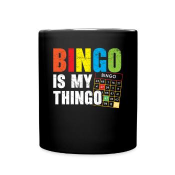 Bingo-Spieler Bingo-Anrufer Bing Lover Casino - Tasse einfarbig - Schwarz - Vorne