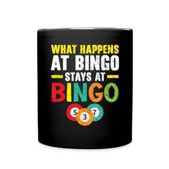 Bingo-Spieler Bingo-Anrufer Bing Lover Casino - Tasse einfarbig - Schwarz - Vorne