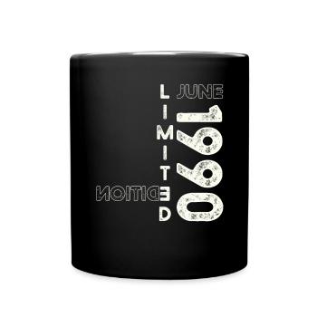 33rd Birthday Man Original June Vintage 1990 - Full Colour Mug - black - Front
