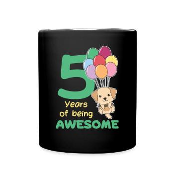 Labrador pour les enfants de 5 ans - Mug uni - noir - Devant