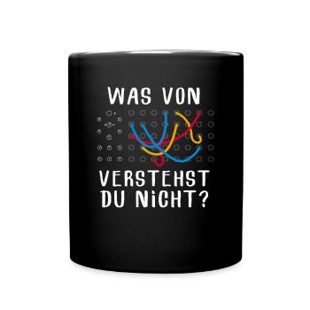 Was Von Verstehst Du Nicht Modular Synthesizer - Tasse einfarbig - Schwarz - Vorne