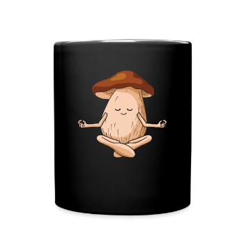 Champignon de yoga - Mug uni - noir - Devant