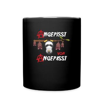 Angepisst von Angepasst Be Different Pinguin - Tasse einfarbig - Schwarz - Vorne
