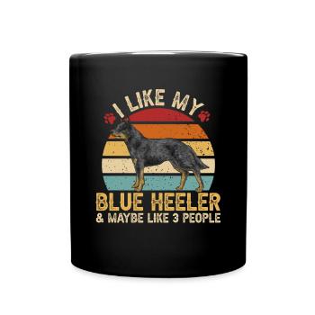 Australian Cattle Dog Red Blue Heeler - Tasse einfarbig - Schwarz - Vorne