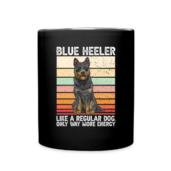 Australian Cattle Dog Red Blue Heeler - Tasse einfarbig - Schwarz - Vorne