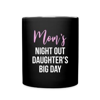 Brides Mom Mother Of The Bride Mutter Der Braut - Tasse einfarbig - Schwarz - Vorne