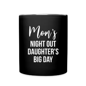 Brides Mom Mother Of The Bride Mutter Der Braut - Tasse einfarbig - Schwarz - Vorne