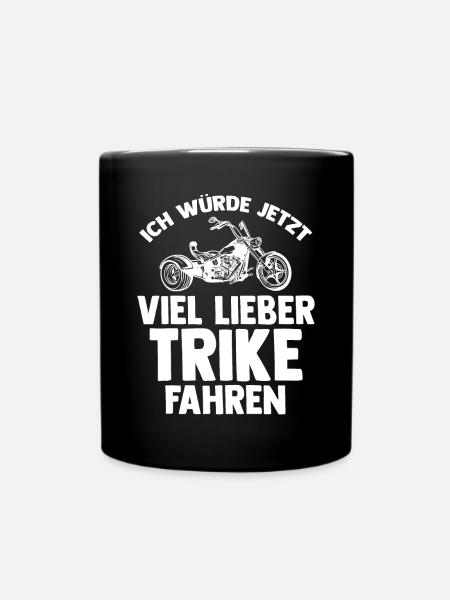 Motorrad Trike - Tasse einfarbig - Schwarz