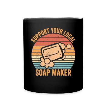 Funny soap maker soap maker - Full Colour Mug - black - Front