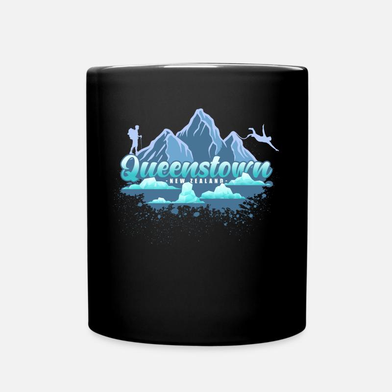 Queenstown Neuseeland Souvenir - Tasse einfarbig - Schwarz