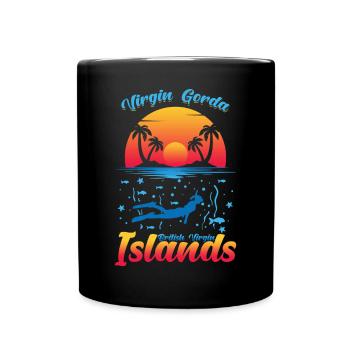 Vierge Souvenir des îles Vierges britanniques - Mug uni - noir - Devant