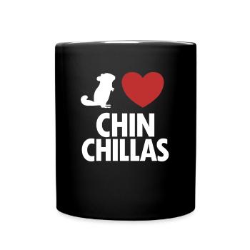 I love Chinchillas Longtail Longhair Breeders - Full Colour Mug - black - Front