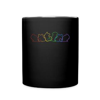 Chinchilla LGBT Rainbow Longtail Longhair - Full Colour Mug - black - Front