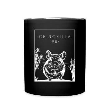 Chinchilla Chinese Hanzi Longhair Shorttail - Full Colour Mug - black - Front