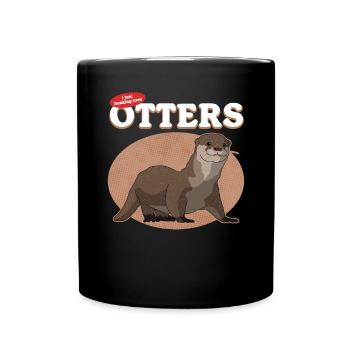 Loutre de mer Loutre Cadeau de loutre - Mug uni - noir - Devant