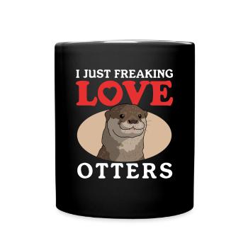 Loutre Loutre Cadeau Loutre de mer - Mug uni - noir - Devant