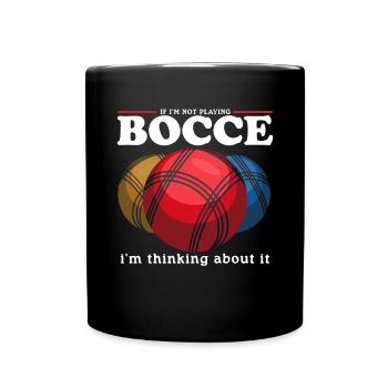 Boccia Bocce | Bocciaspieler Boulesport Geschenk - Tasse einfarbig - Schwarz - Vorne